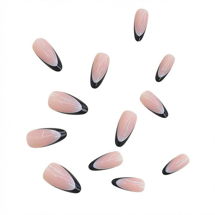 Elegant Leaf-Patterned Press-On Nails Kalsten