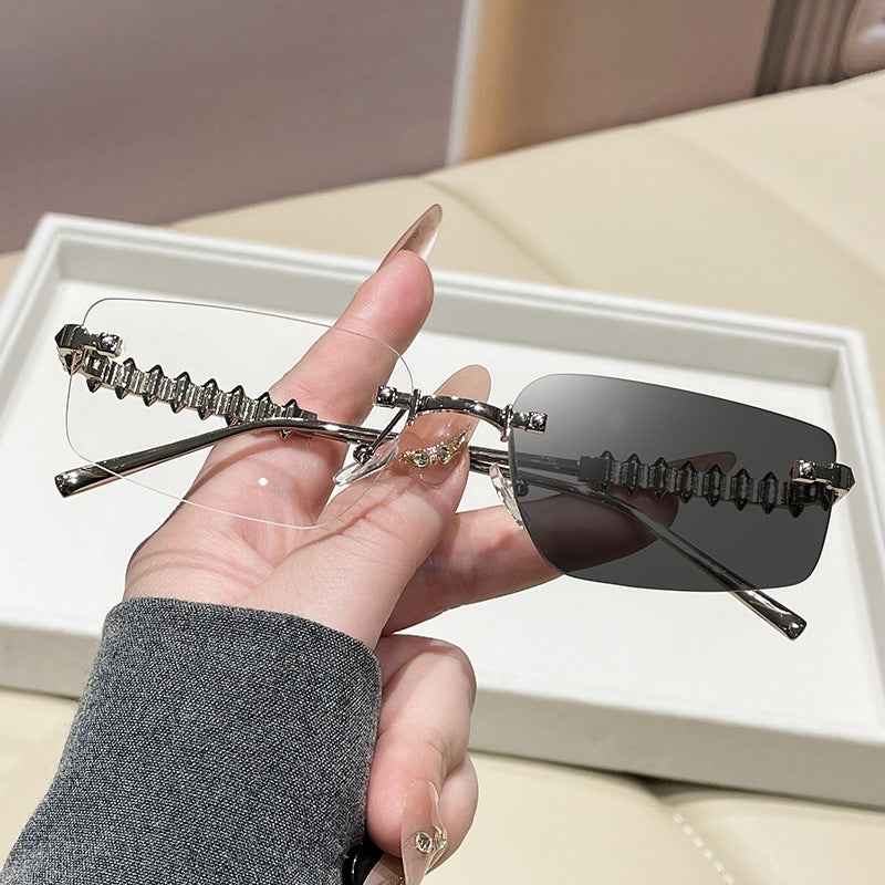 Women's fashion rectangular glasses with extravagant accents Kalsten