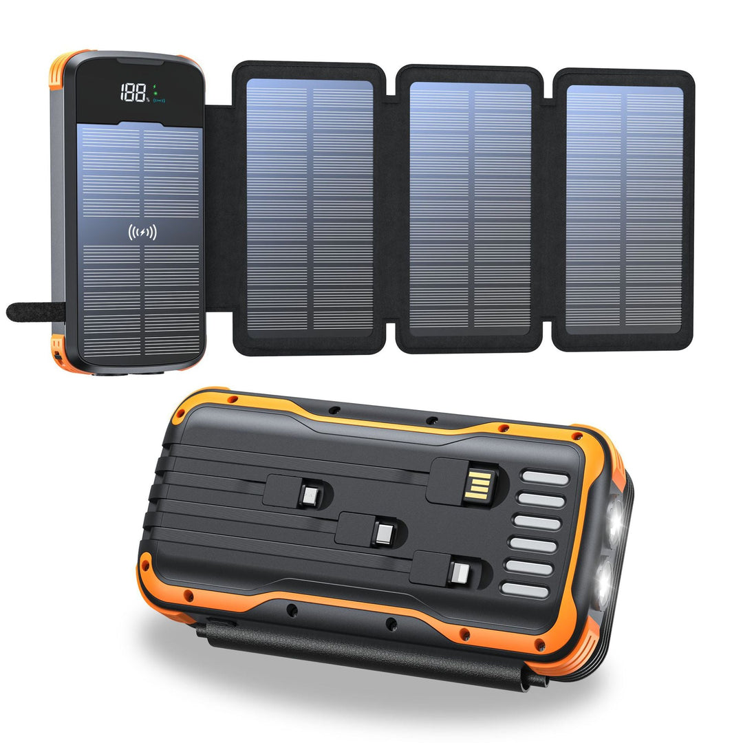 Solar charger with power bank and LED lights Kalsten