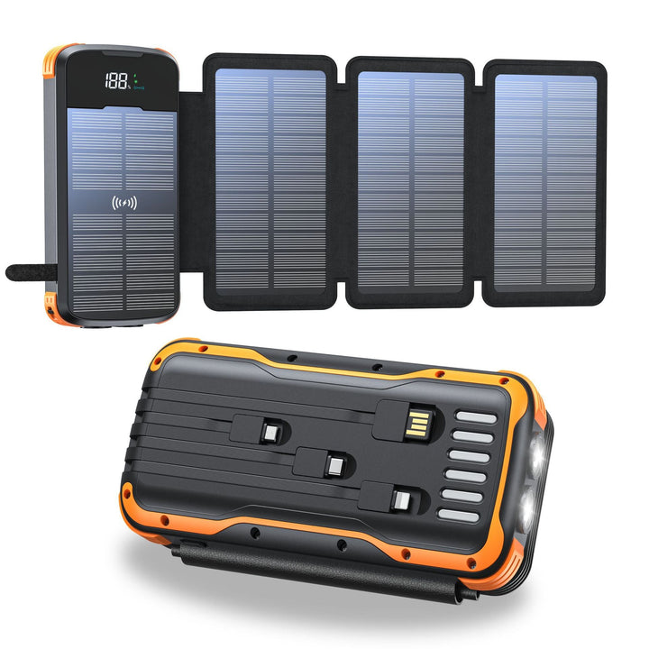 Solar charger with power bank and LED lights Kalsten