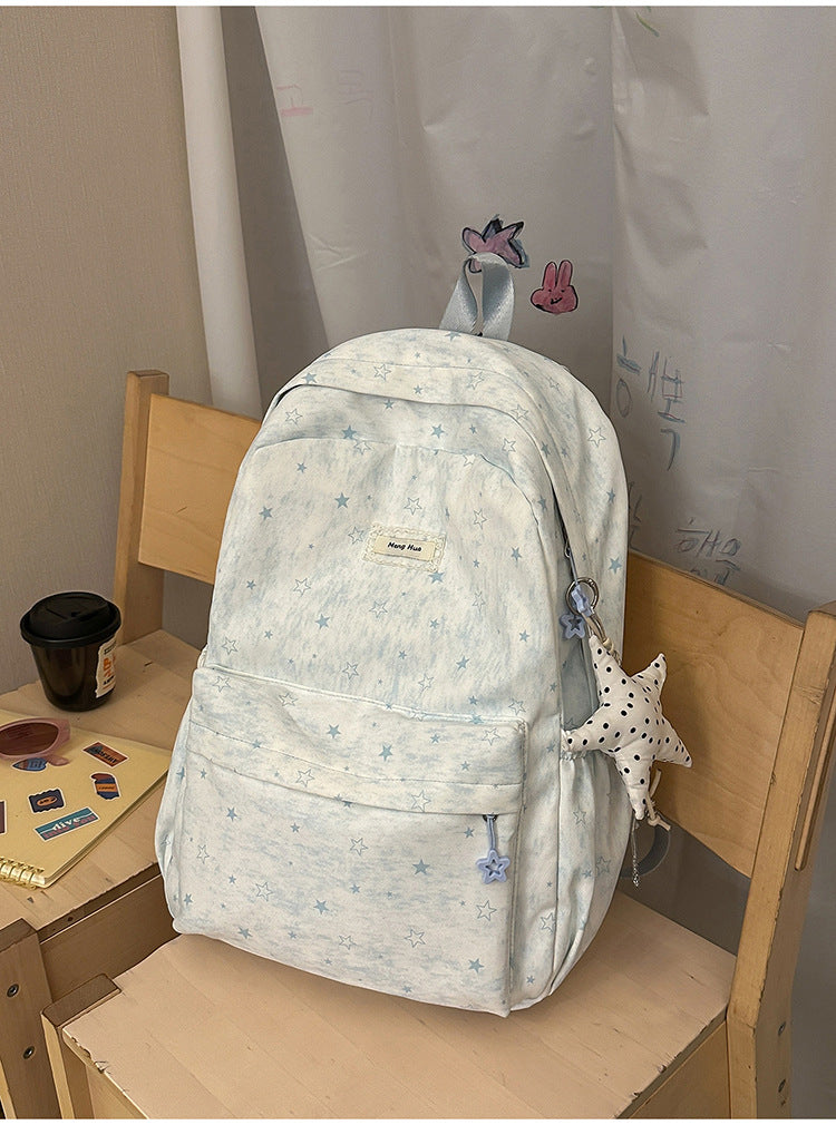 Versatile Star-Patterned School Backpack
