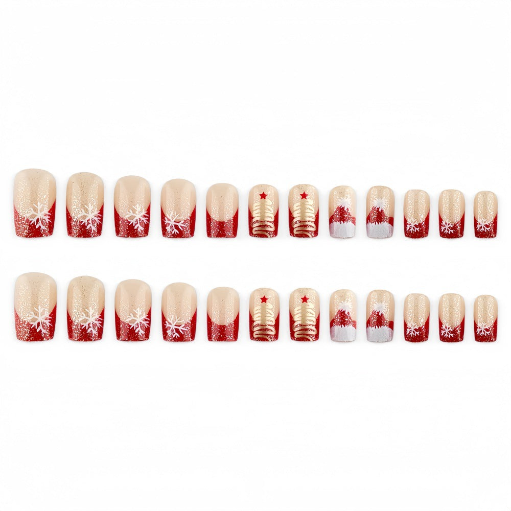 Artificial nails with festive Christmas design Kalsten