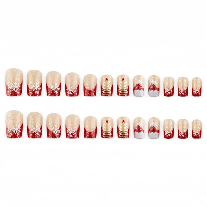 Artificial nails with festive Christmas design Kalsten