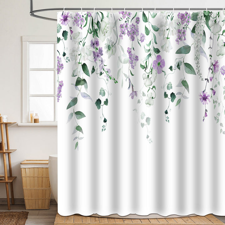 Floral Patterned Bathroom Shower Curtain Kalsten