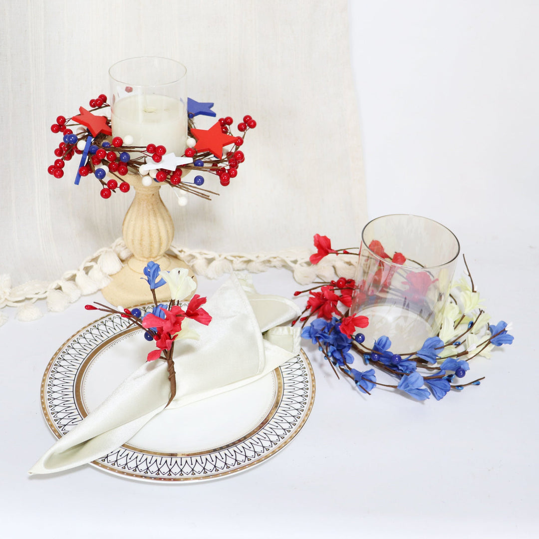 Unisex handmade flower crown for wall and door made of artificial flowers on a wicker base Kalsten