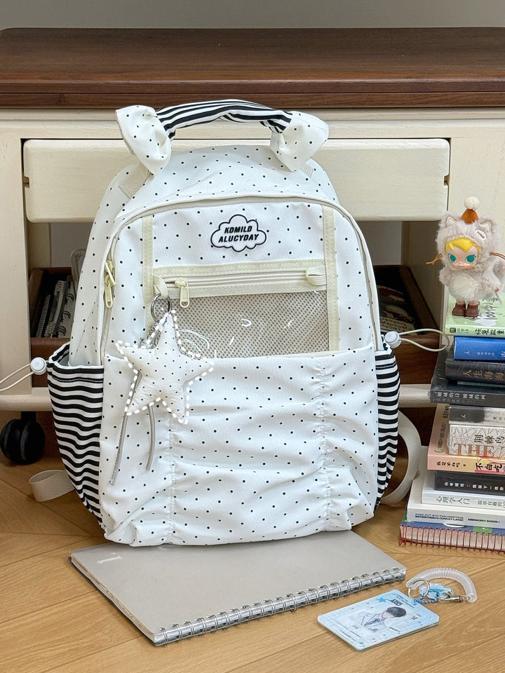 Fun and Stylish Polka Dot School Backpack