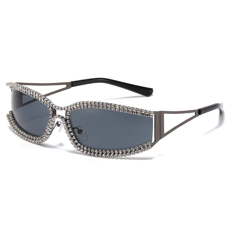 Women Cat-Eye Sunglasses with Sparkling Crystal Frame Kalsten