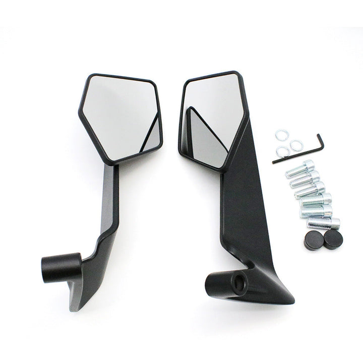 Motorcycle rearview mirror with modern, aerodynamic design Kalsten