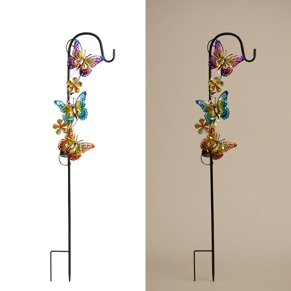 Solar LED Butterfly Garden Stake Decorative Metal Yard Ornament Kalsten