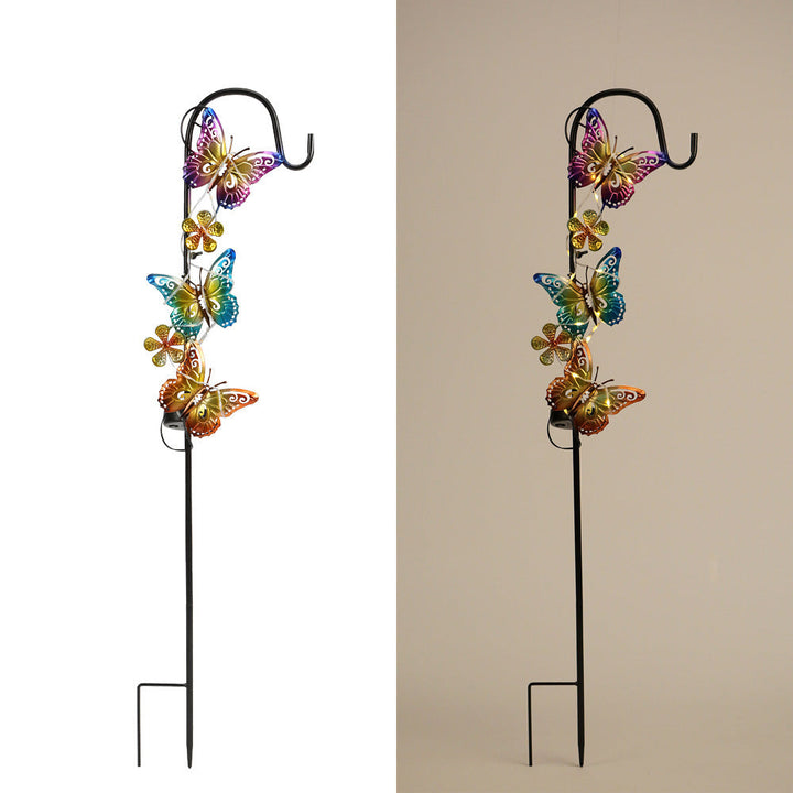 Solar LED Butterfly Garden Stake Decorative Metal Yard Ornament Kalsten