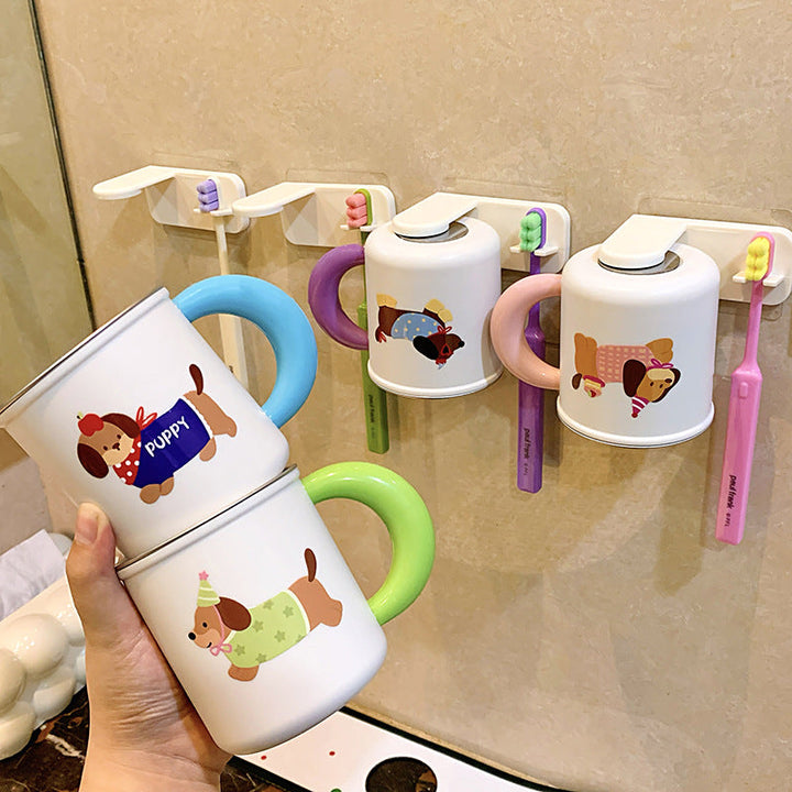 Wall-mounted toothbrush holder with cute dog design Kalsten