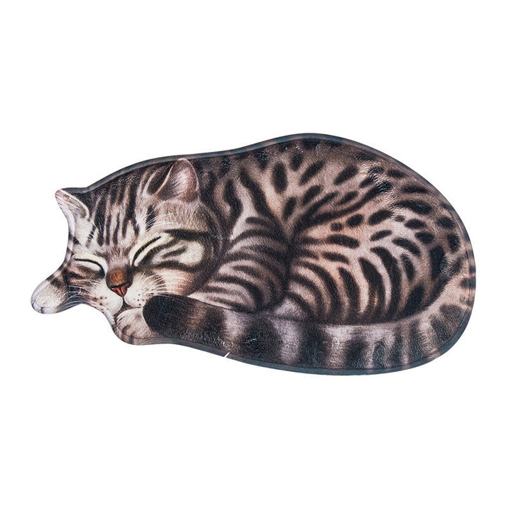 Cartoon Cat-Themed Plush Bath Mat Kalsten