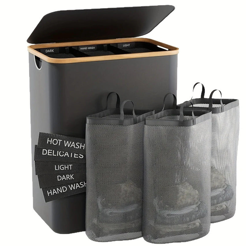 Laundry separation system with practical lid and compartments Acalora
