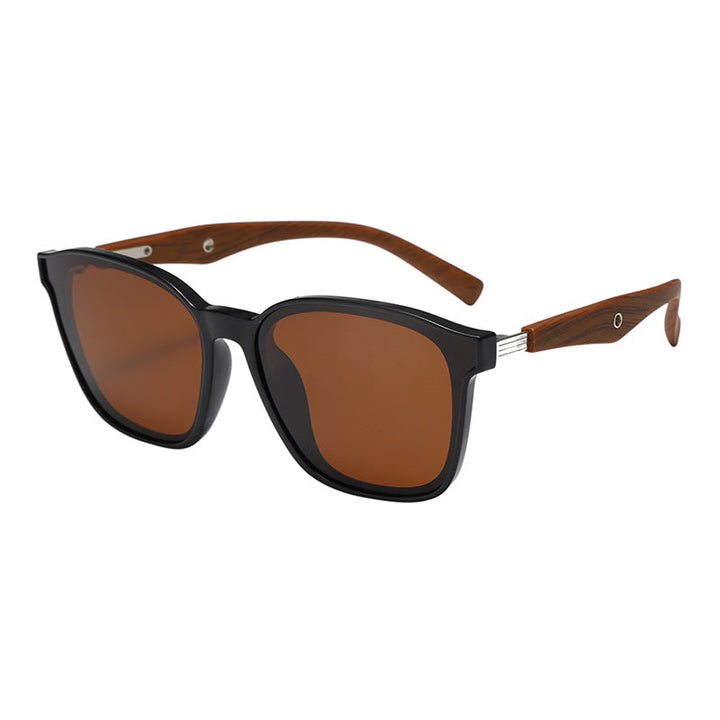 Women stylish oversized sunglasses with wooden accents Kalsten