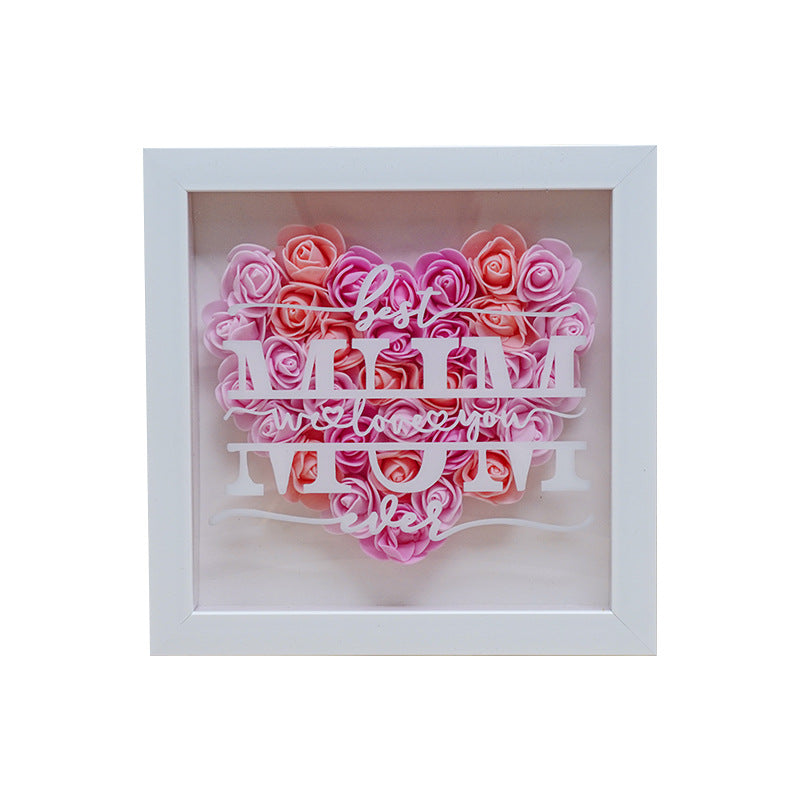 Square Shadow Box Display Frame With Removable Deep Well And Glass Cover
