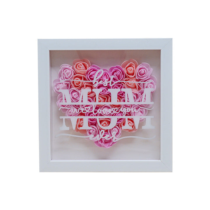Square Shadow Box Display Frame With Removable Deep Well And Glass Cover