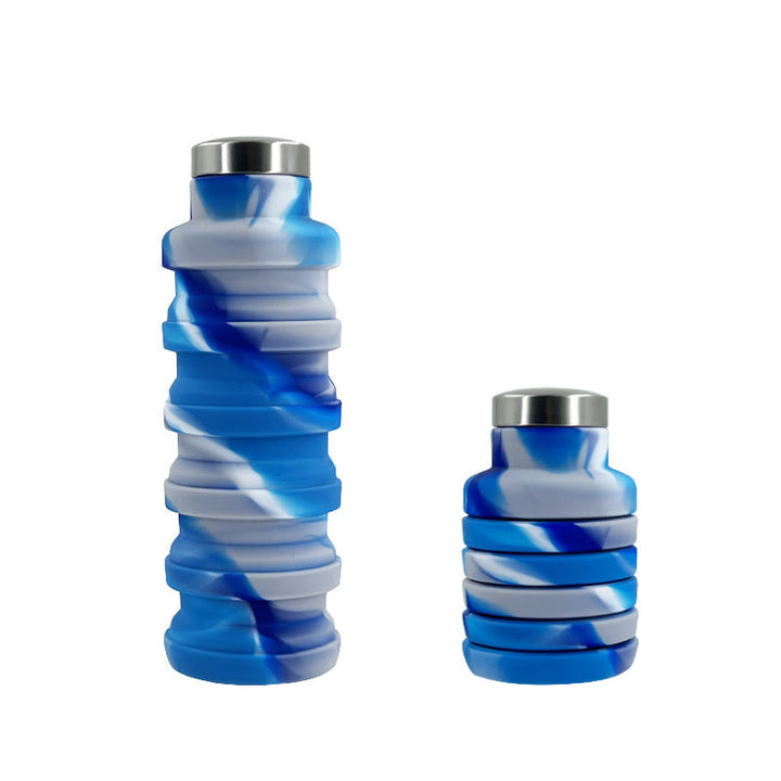 Women flexible silicone drinking bottle with integrated folding function Kalsten