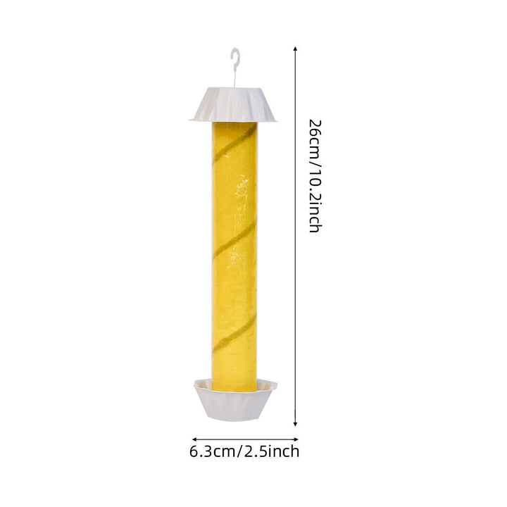 Hanging suet cylinder bird feeder with protective cap and drainage tray Kalsten
