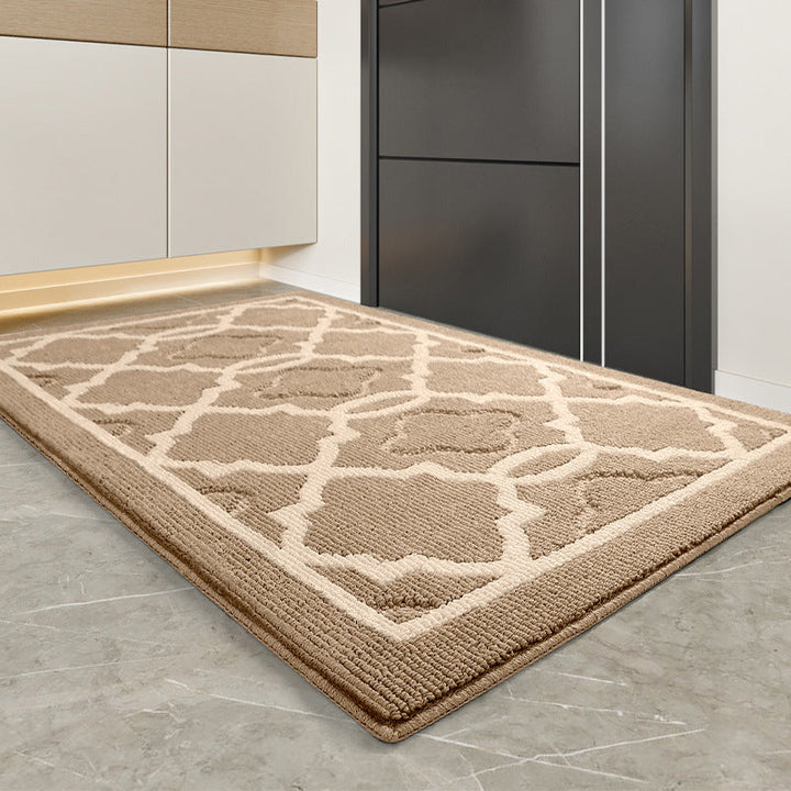 Plush Geometric Kitchen Runner Mat Kalsten