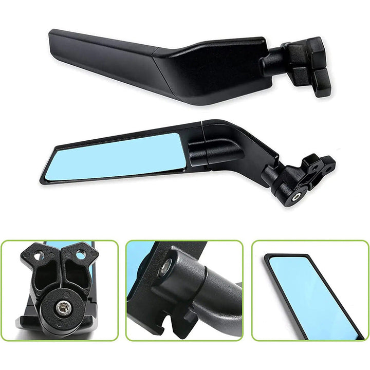 Adjustable motorcycle rearview mirrors with high-quality mounting system Kalsten