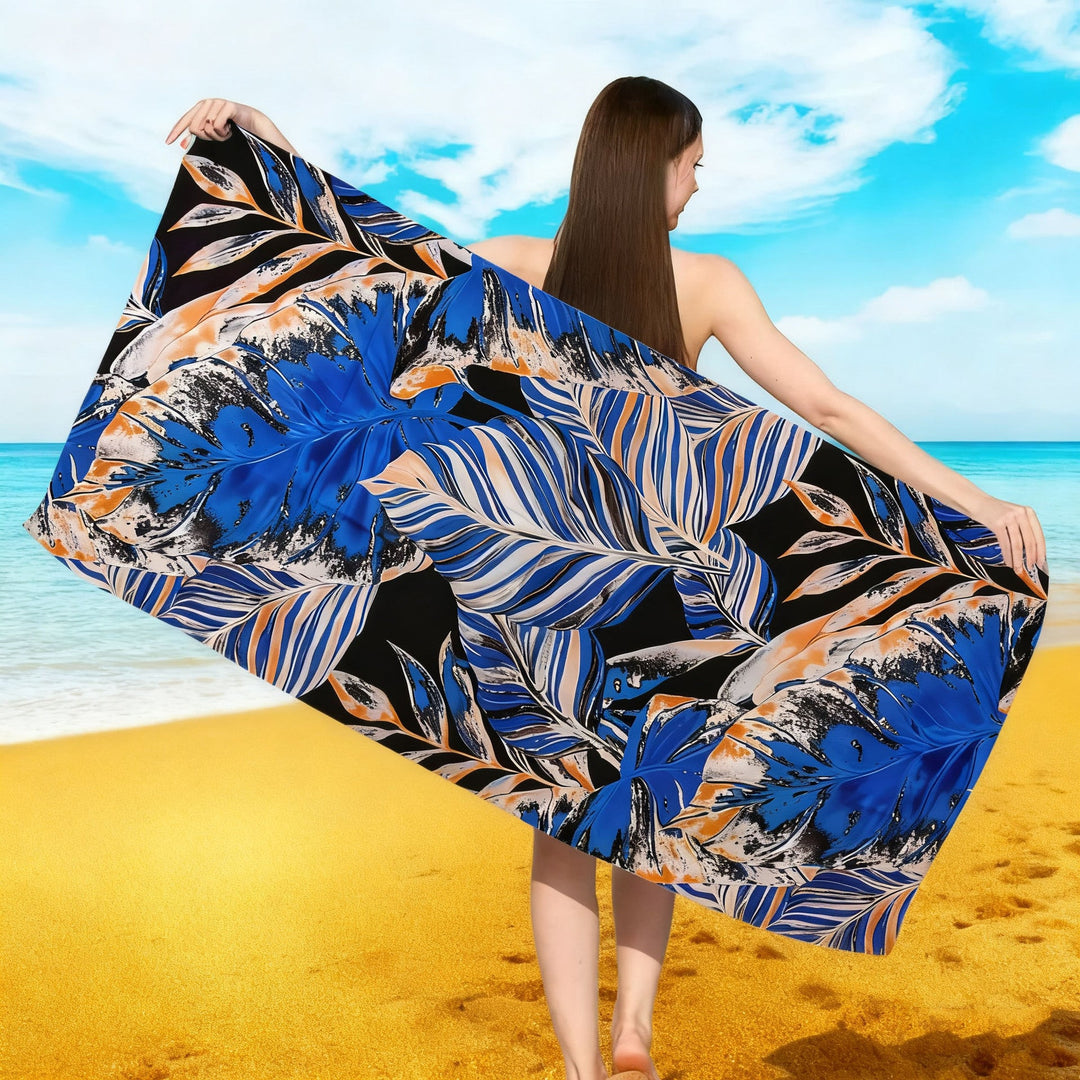 Beach towel with floral watercolor design Kalsten