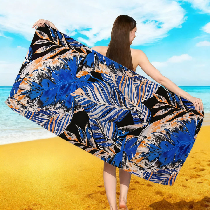 Beach towel with floral watercolor design Kalsten