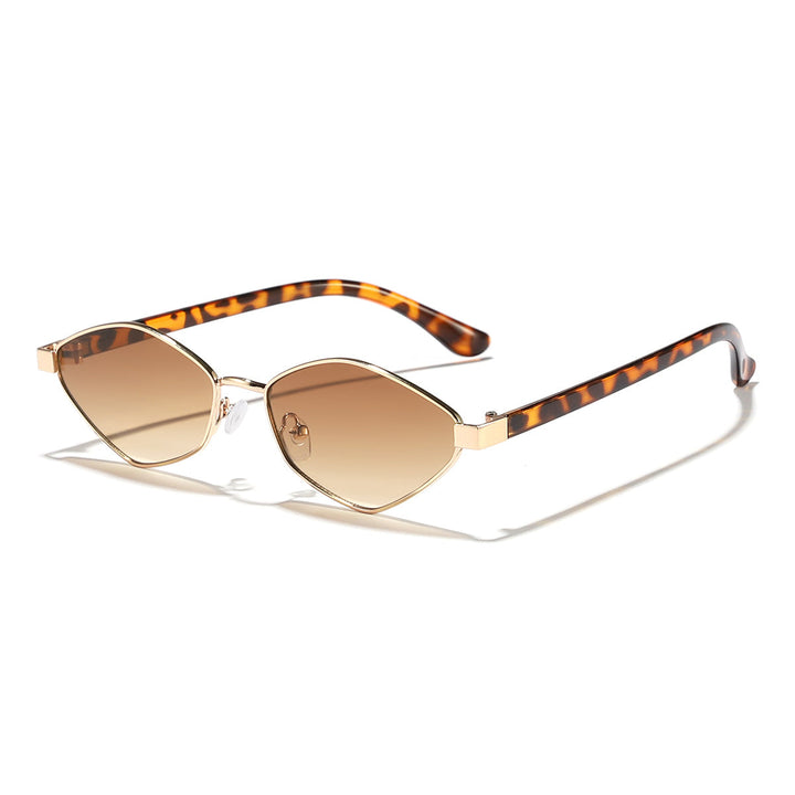 Women's Cat Eye Sunglasses with Brown Lenses and Elegant Metal Frame Kalsten