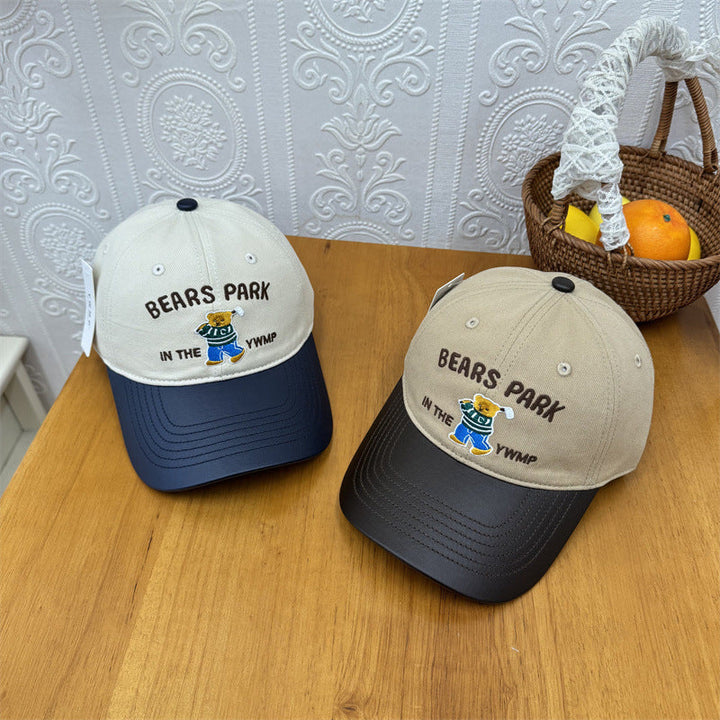Unisex Embroidered Playful Bear-Themed Cap Kalsten