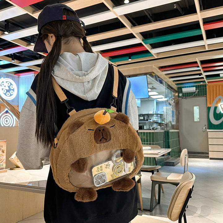 Plush Capybara Character Backpack Kalsten