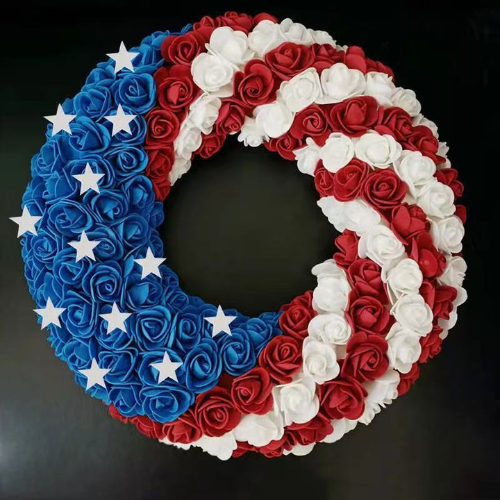 Unisex nan layered feather eagle door wreath with star accents Kalsten
