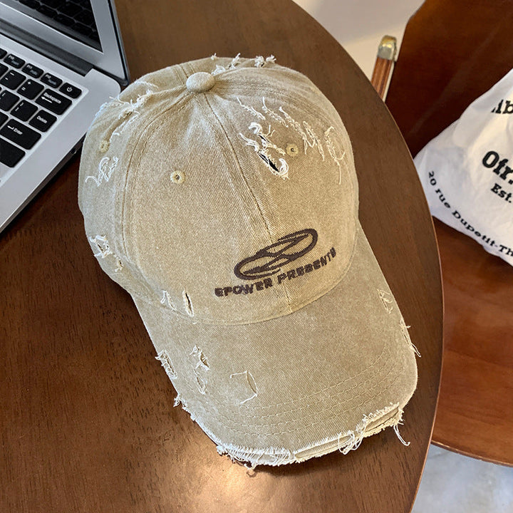 Men's Distressed Denim Baseball Cap Kalsten 1784270624