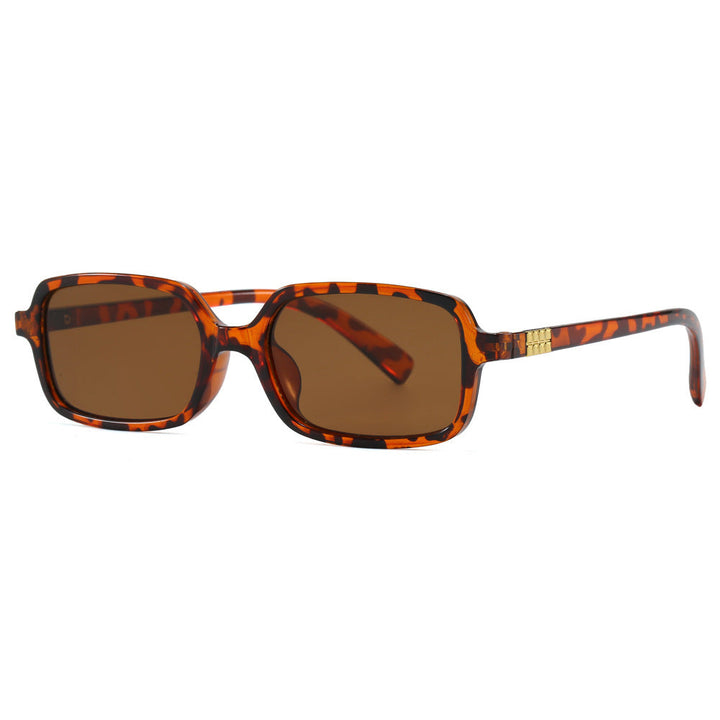 Women's fashionable square glasses with elegant plastic frame and gold accents Kalsten