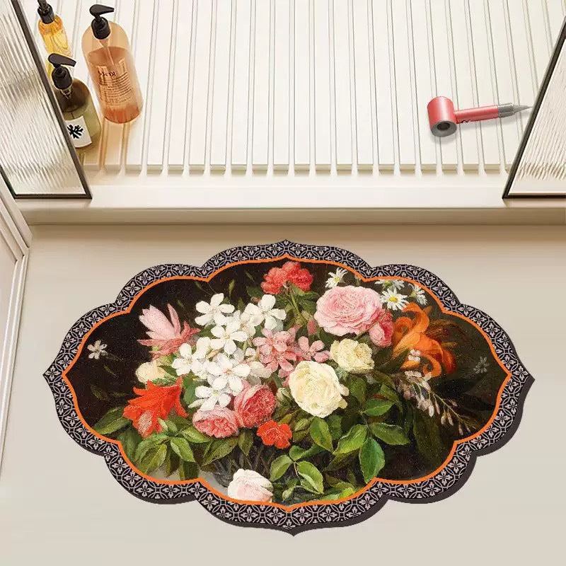 Floral-Themed Area Mat Kalsten