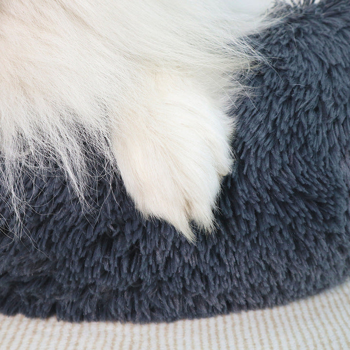 Round Luxury Plush dog bed