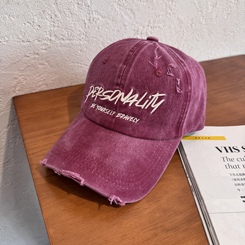 Women's Distressed Denim Adjustable Cap Kalsten