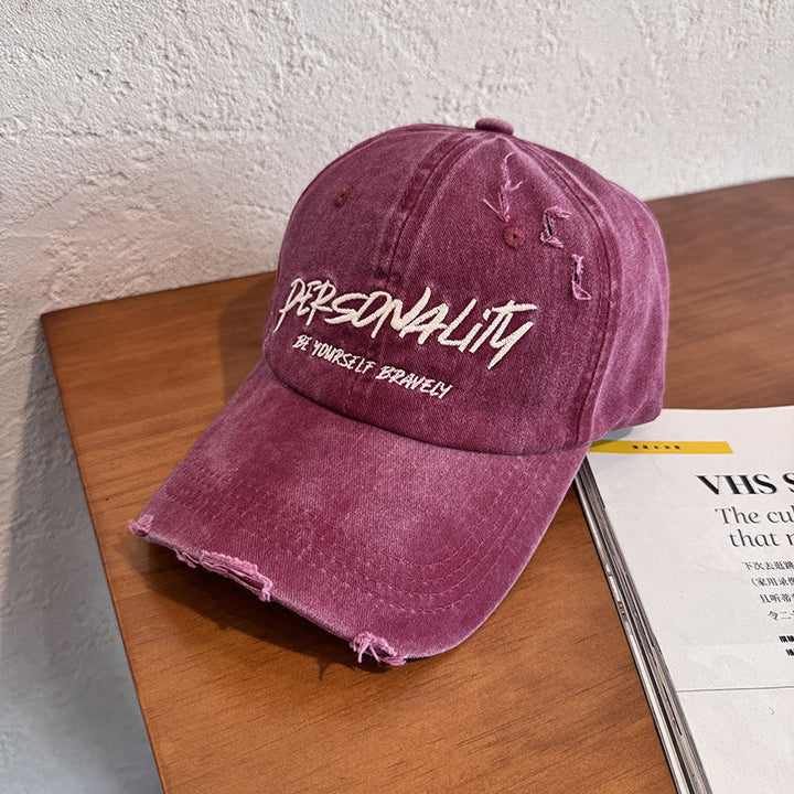 Women's Distressed Denim Adjustable Cap Kalsten
