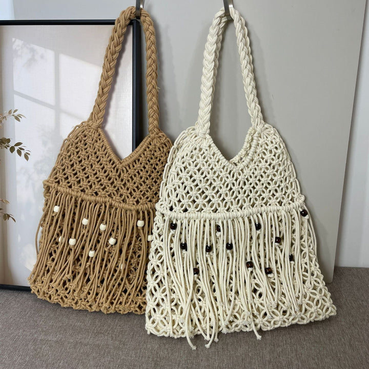Macrame Crossbody Bag with Tassels Kalsten