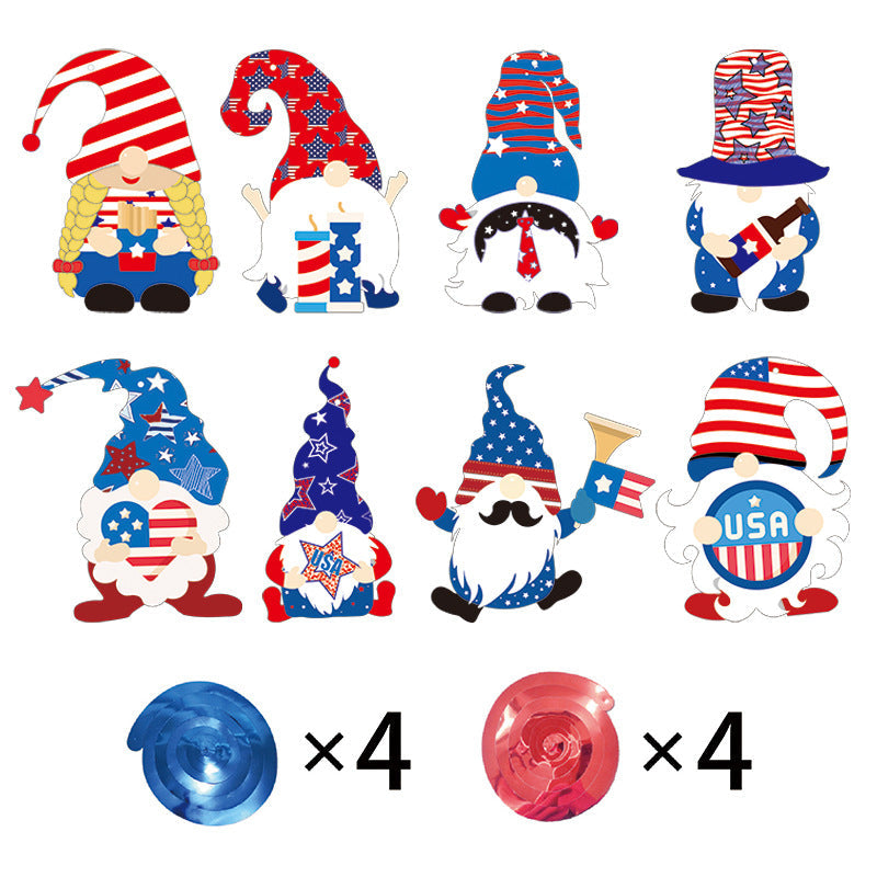 Unisex nan novelty patriotic party glasses assortment with themed foam toppers and mixed star and heart lens shapes Kalsten