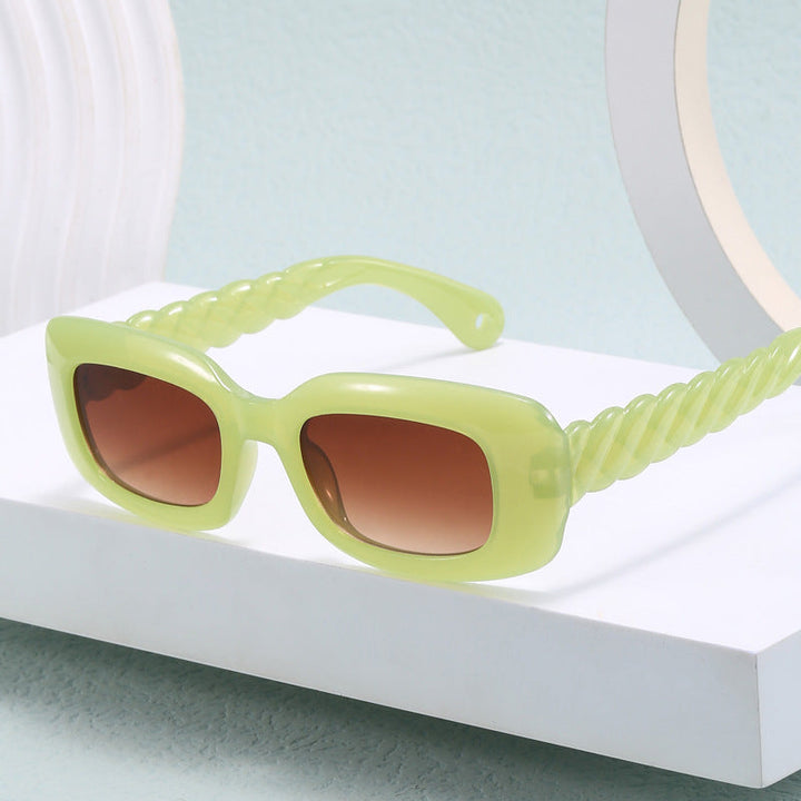 Women's fashionable square sunglasses with unique twisted temple design Kalsten
