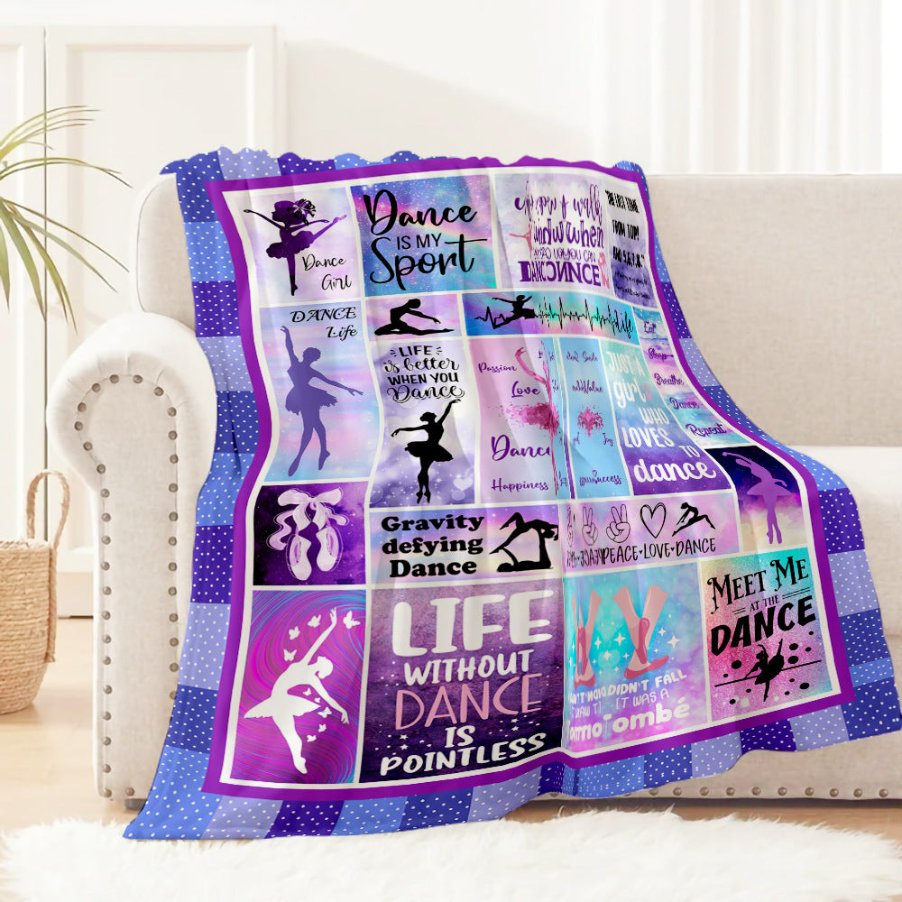Dance-Themed Fleece Blanket Kalsten