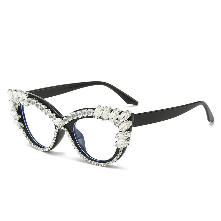 Women's Glamorous Cat-Eye Sunglasses with Crystal Decoration Kalsten
