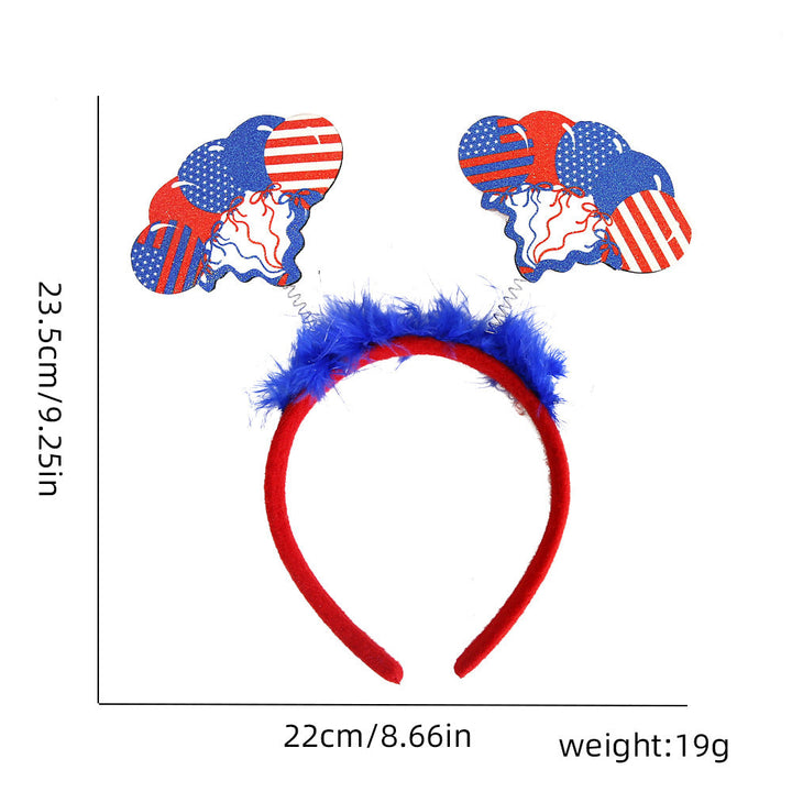 Ladies' festive hairband with pom poms, star embellishments, and glitter tinsel Kalsten