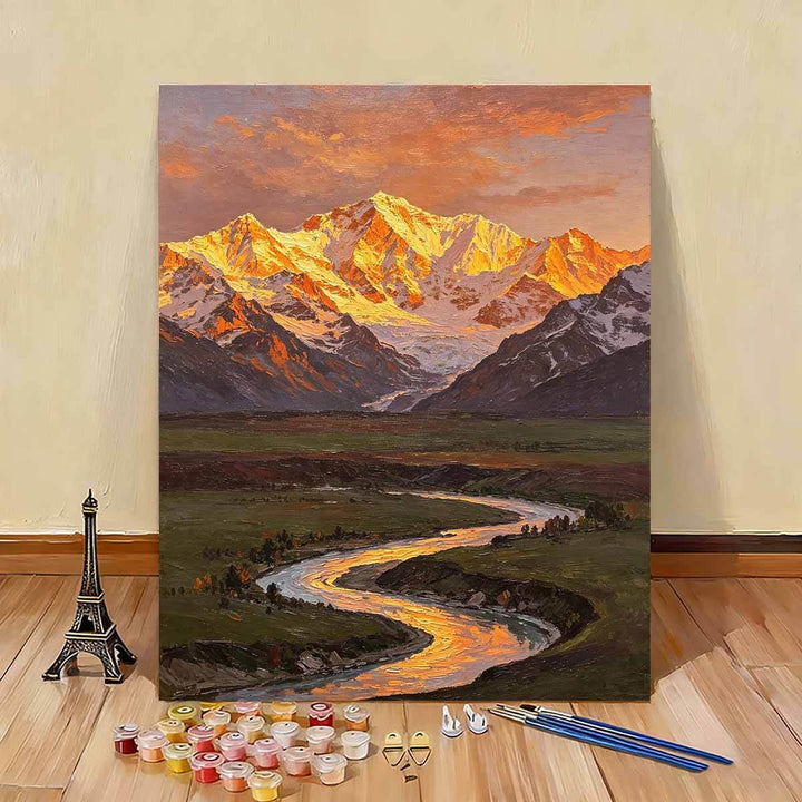 Scenic Mountain Landscape Paint by Numbers Art Kit Kalsten