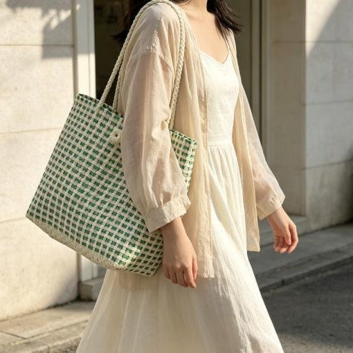 Handwoven shopping and beach bag Kalsten