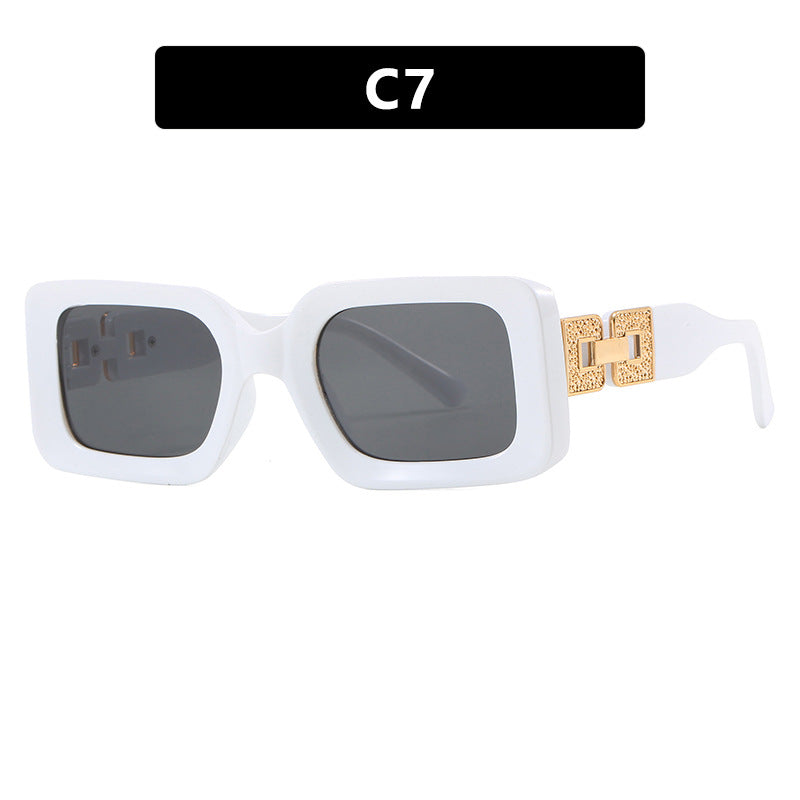 Women’s fashionable sunglasses in elegant square design with luxurious golden accents Kalsten