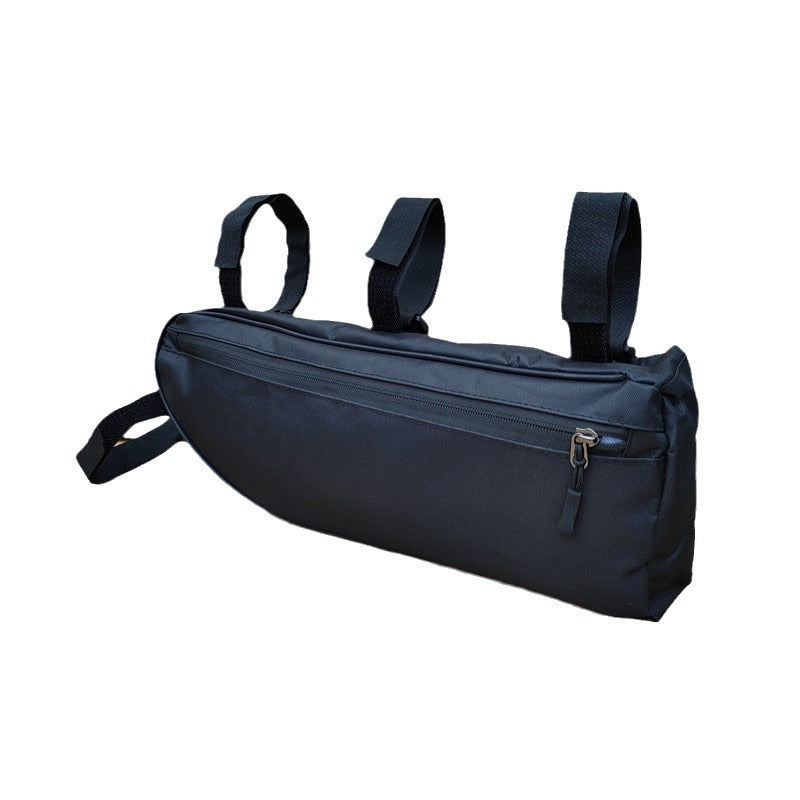waterproof bicycle frame top tube bag with secure triple strap mounting and zipper pocket Kalsten