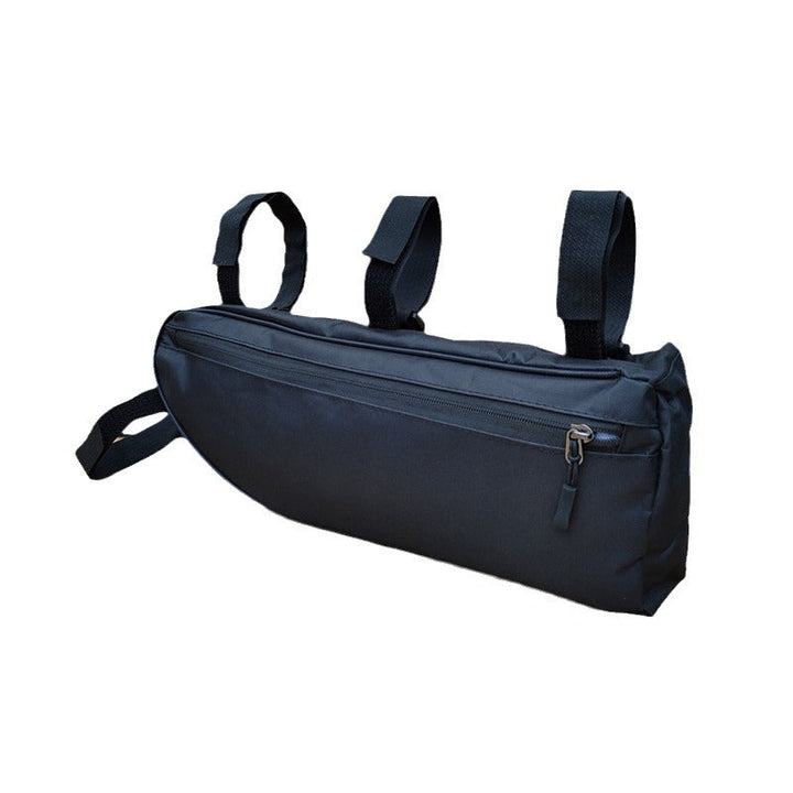 waterproof bicycle frame top tube bag with secure triple strap mounting and zipper pocket Kalsten