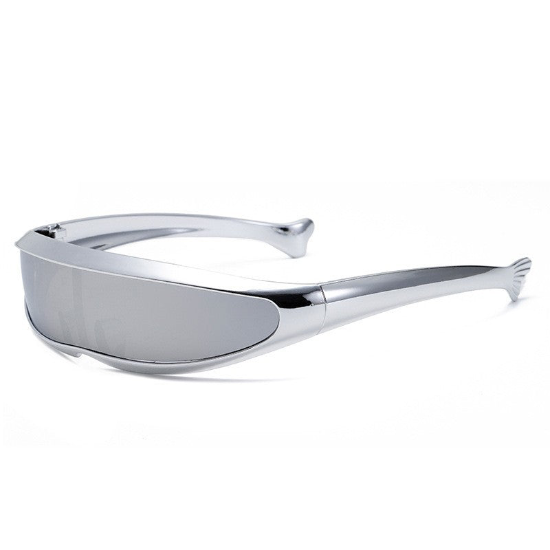 Women Futuristic Designer Sunglasses with Stylish Gold Frame Kalsten
