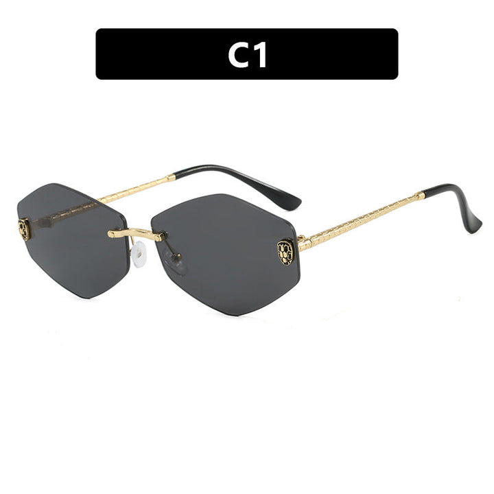 Women's geometric sunglasses in modern design with elegant metal frame Kalsten
