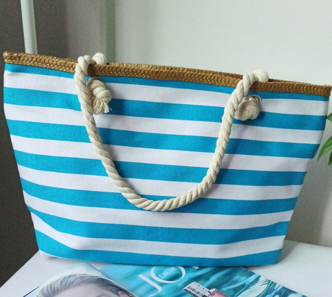 Beach bag with maritime stripe design Kalsten